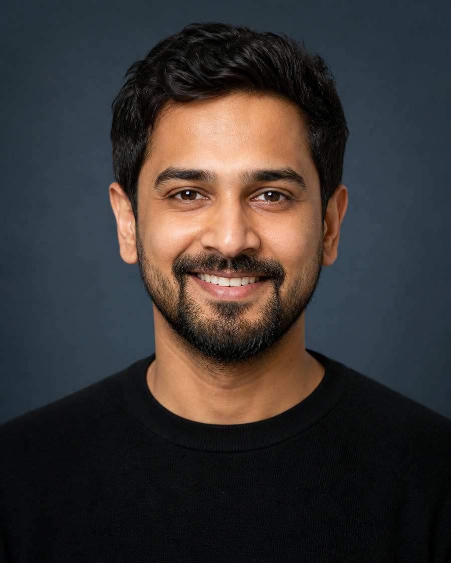 Illustrative portrait of Arjun, a technology expert